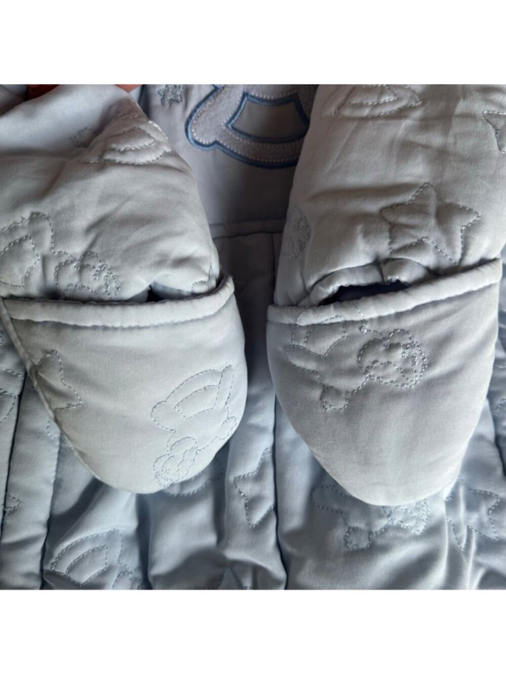 Le Petit Rothschild Infant Snowsuit 6mo Attached Mittens Booties Puffer Bunting - Picture 7 of 14